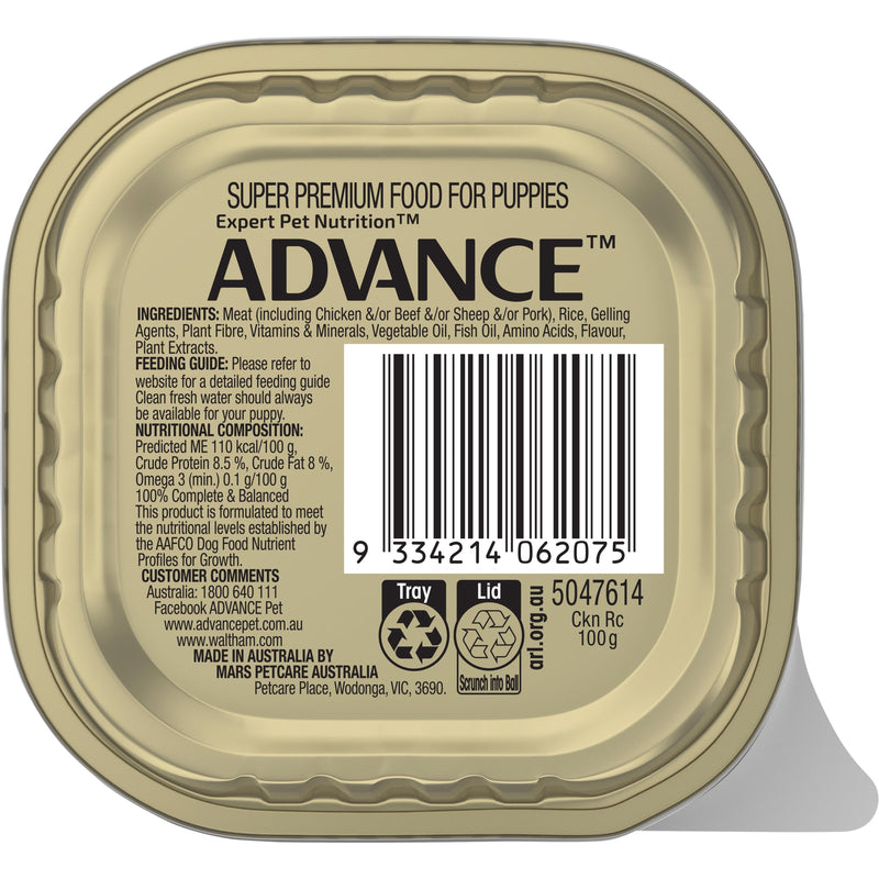 Advance Chicken and Rice All Breed Puppy Wet Food 100g