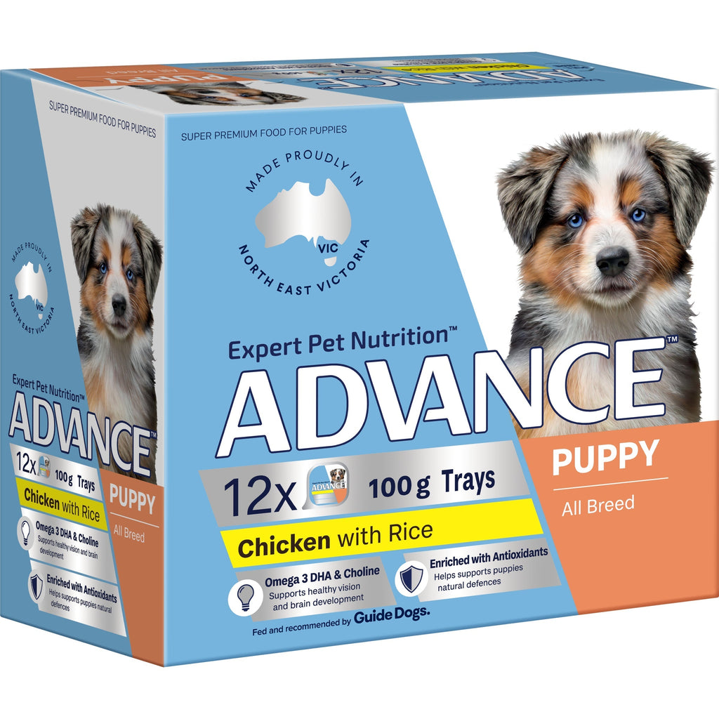 Advance Chicken and Rice All Breed Puppy Wet Food 100g x 12-Habitat Pet Supplies