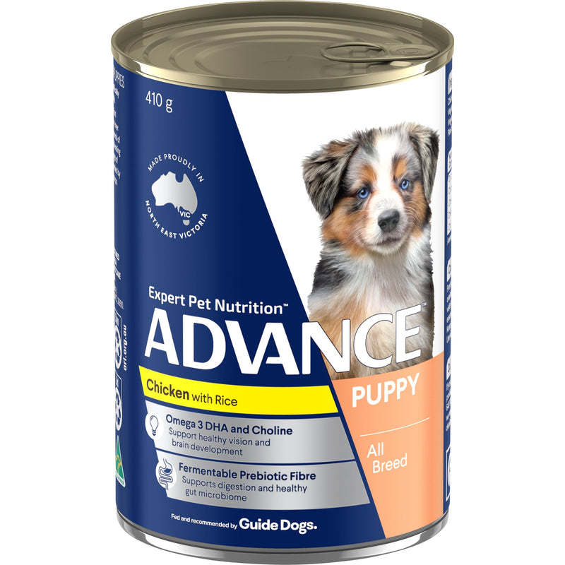 Advance Chicken and Rice All Breed Puppy Wet Food 410g x 12