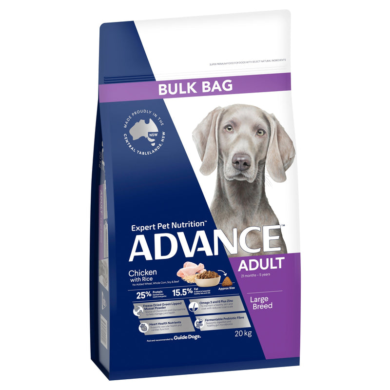 Advance Chicken and Rice Large Breed Adult Dog Dry Food 20kg~-Habitat Pet Supplies