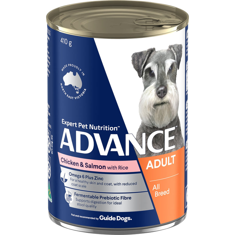 Advance Chicken and Salmon All Breed Adult Dog Wet Food 410g-Habitat Pet Supplies
