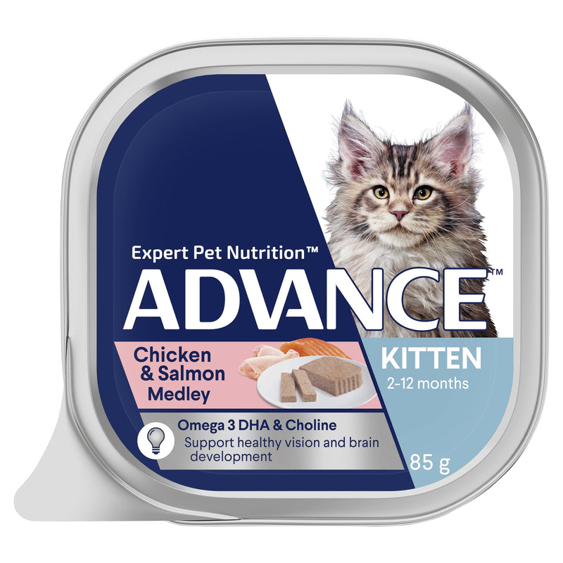 Advance Chicken and Salmon Medley Kitten Wet Food 85g x 7