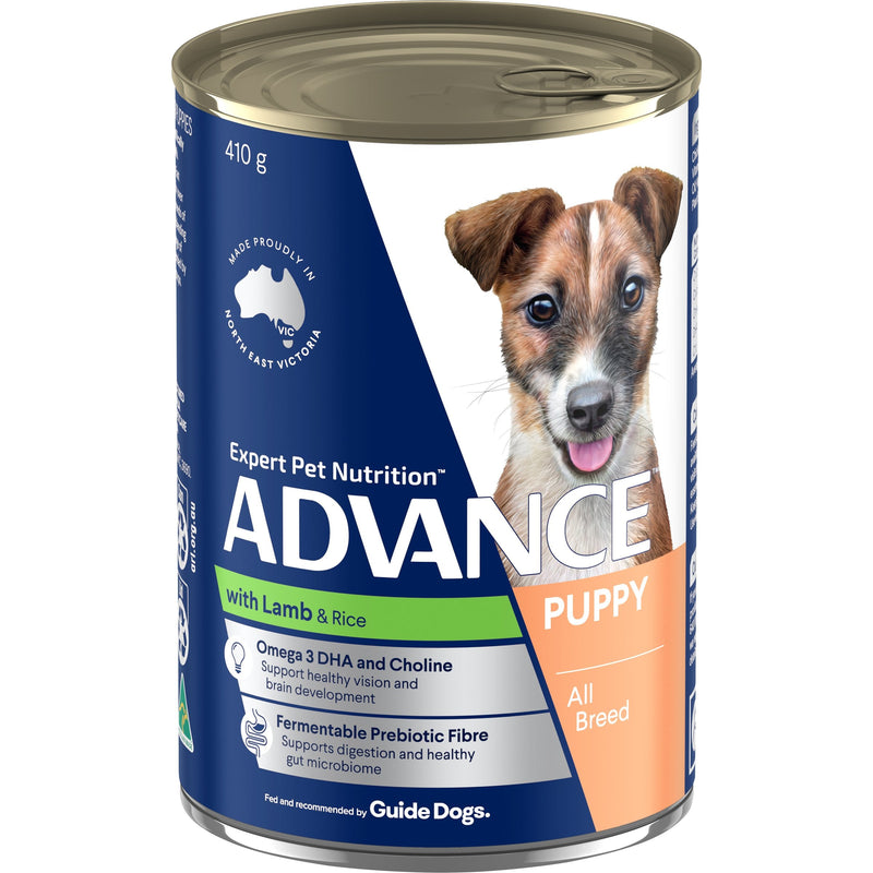 Advance Lamb and Rice All Breed Puppy Wet Food 410g x 12