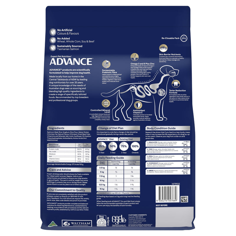 Advance Ocean Fish Small Terriers Adult Dog Dry Food 2.5kg