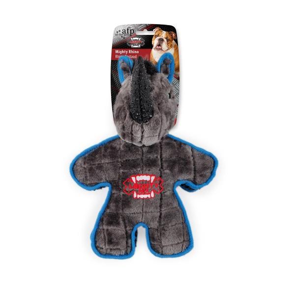 All For Paws Mighty Rex Rhino Dog Toy-Habitat Pet Supplies