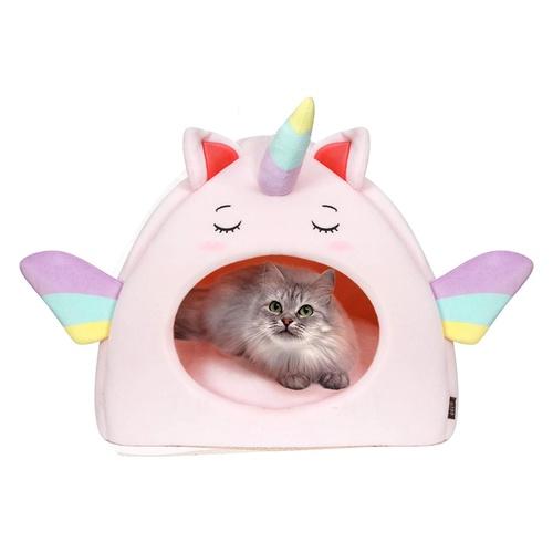 All Fur You Unicorn Cave Pink Cat Bed***-Habitat Pet Supplies