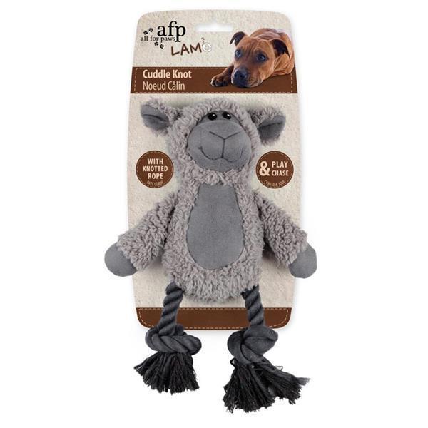 All for Paws Cuddle Dental Sheep Dog Toy^^^-Habitat Pet Supplies