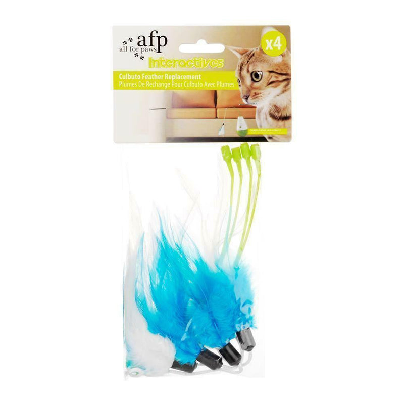 All for Paws Interactives Culbuto Dancing Feather Cat Toy Refill 4 Pack*-Habitat Pet Supplies