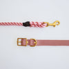 Animals in Charge All Weather Dog Collar Dusty Pink and Brass Large***