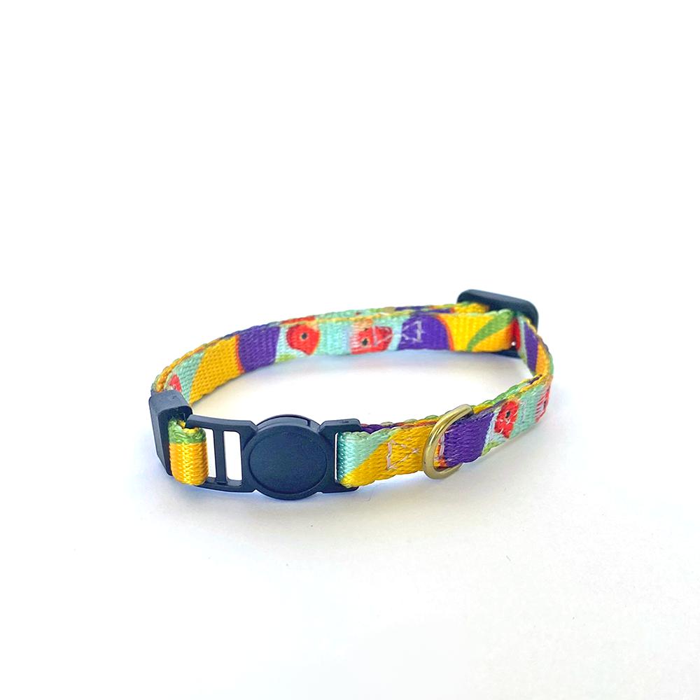 Anipal Gigi the Gouldian Finch Recycled Cat Collar Small^^^-Habitat Pet Supplies