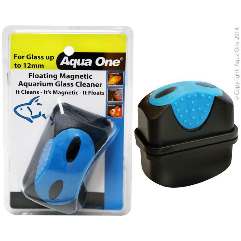 Aqua One Floating Magnetic Aquarium Glass Cleaner Large-Habitat Pet Supplies
