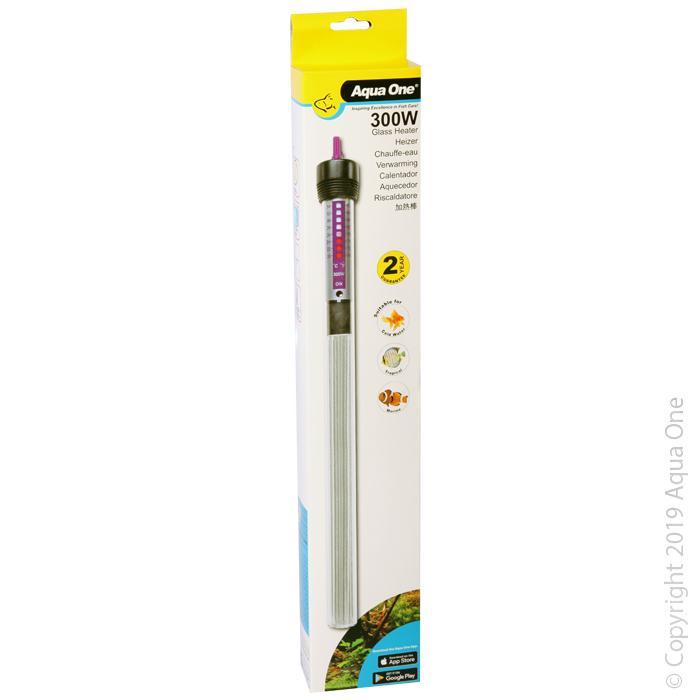 Aqua One Glass Aquarium Heater 300W-Habitat Pet Supplies