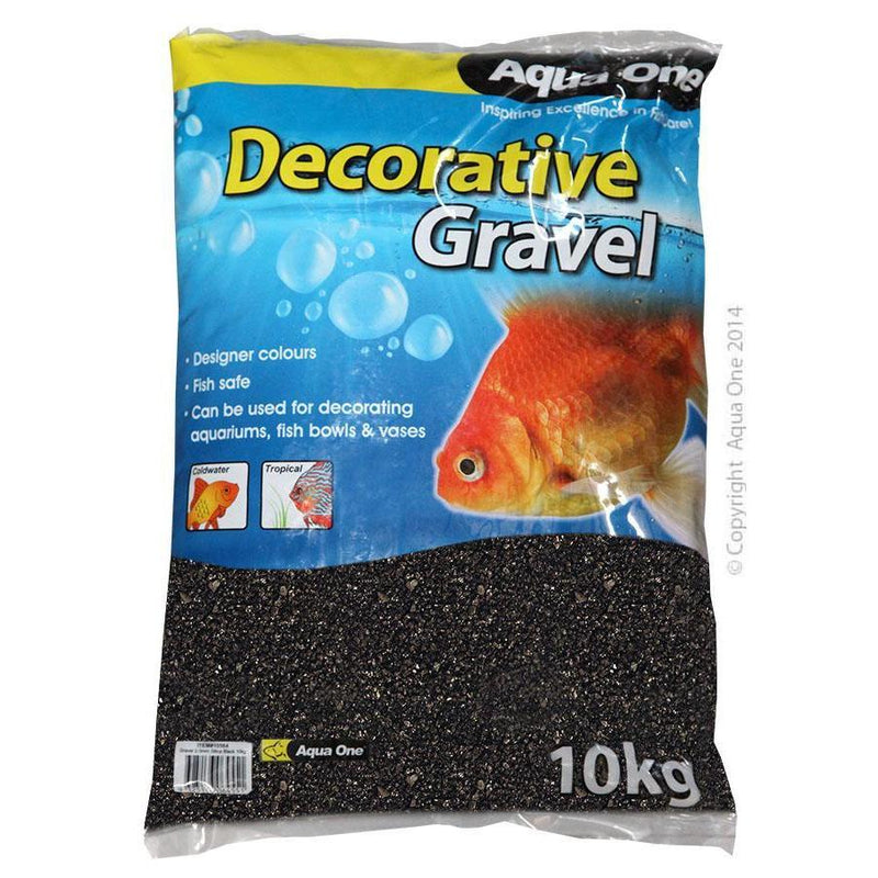 Aqua One Gravel Black Silica 10kg-Habitat Pet Supplies