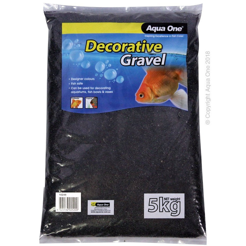 Aqua One Gravel Black Silica 5kg-Habitat Pet Supplies