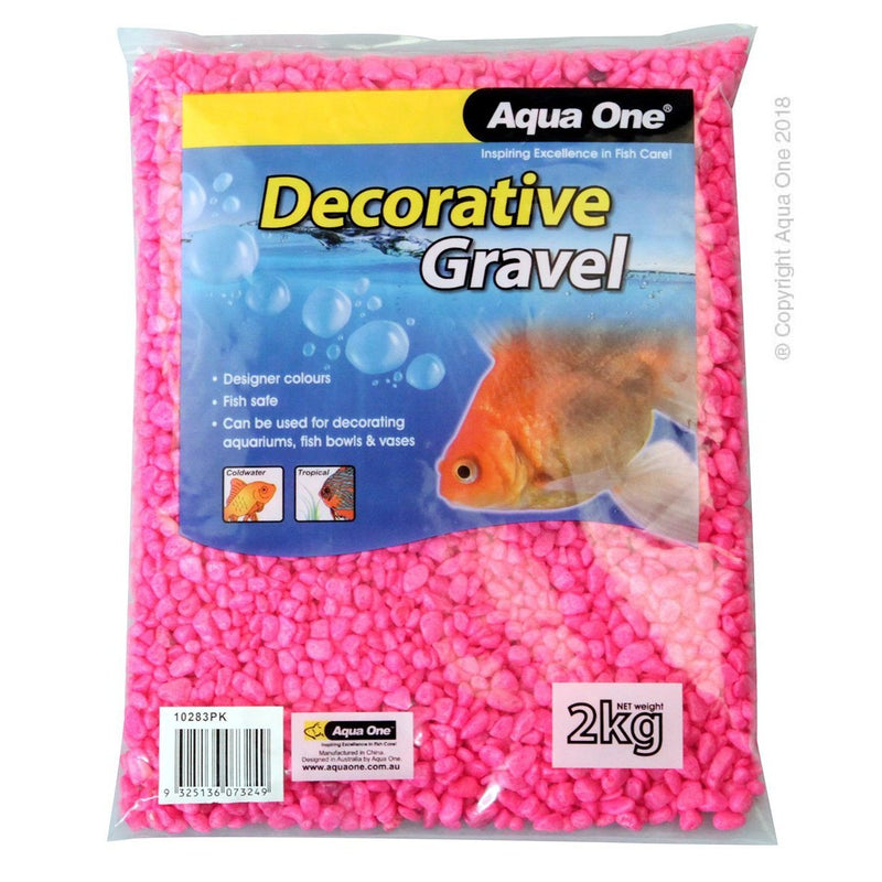 Aqua One Gravel Pink 2kg-Habitat Pet Supplies