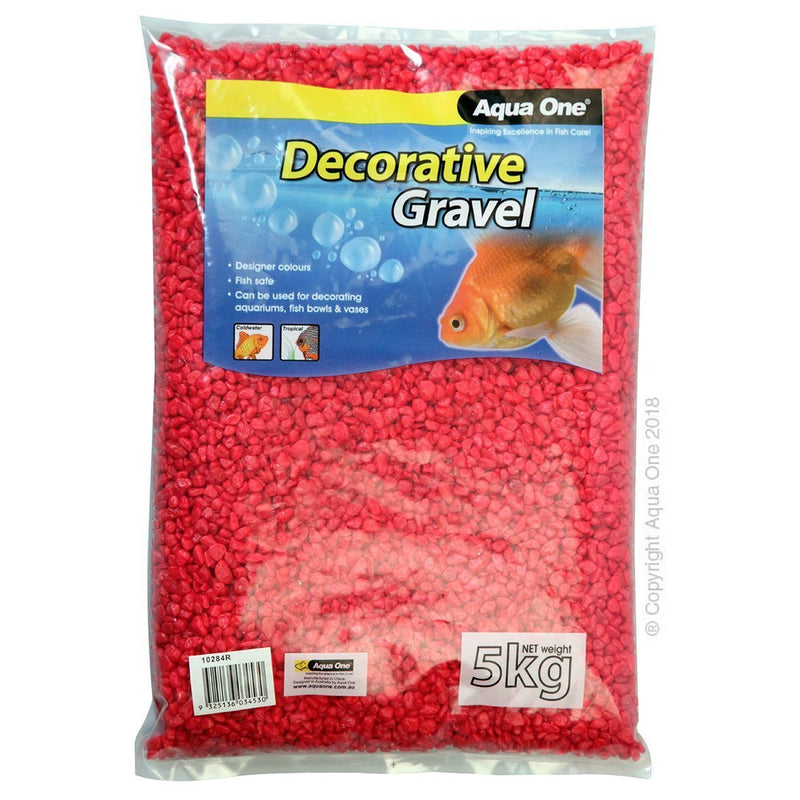 Aqua One Gravel Red 5kg-Habitat Pet Supplies