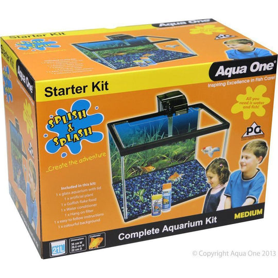 Aqua One Splish and Splash Aquarium Starter Kit Medium 21L