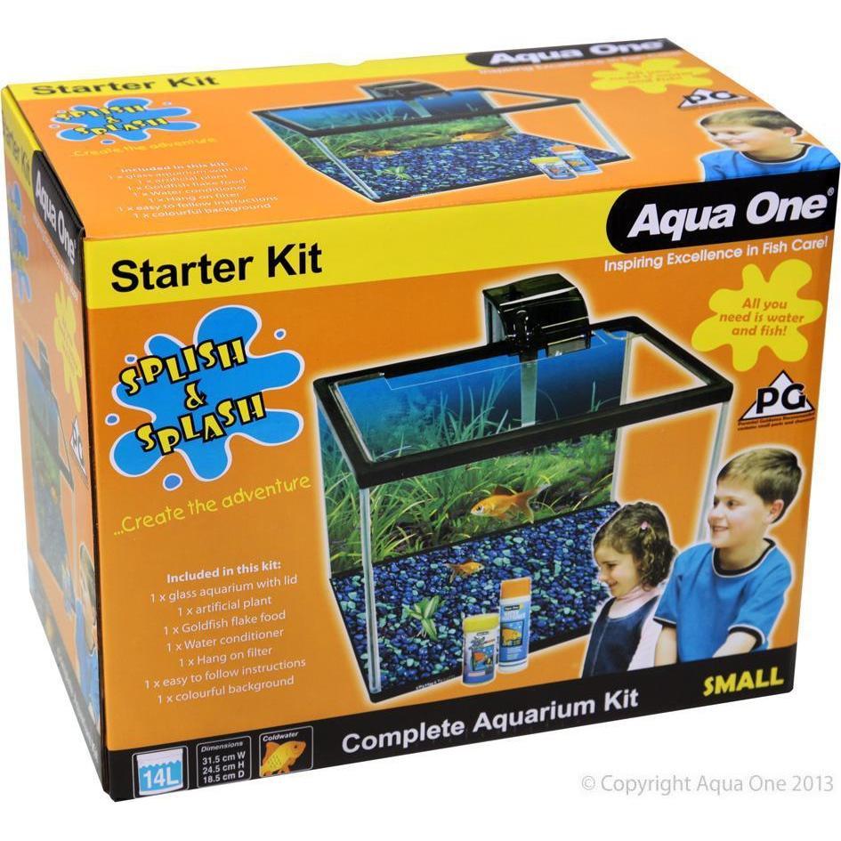 Aqua One Splish and Splash Aquarium Starter Kit Small 14L-Habitat Pet Supplies