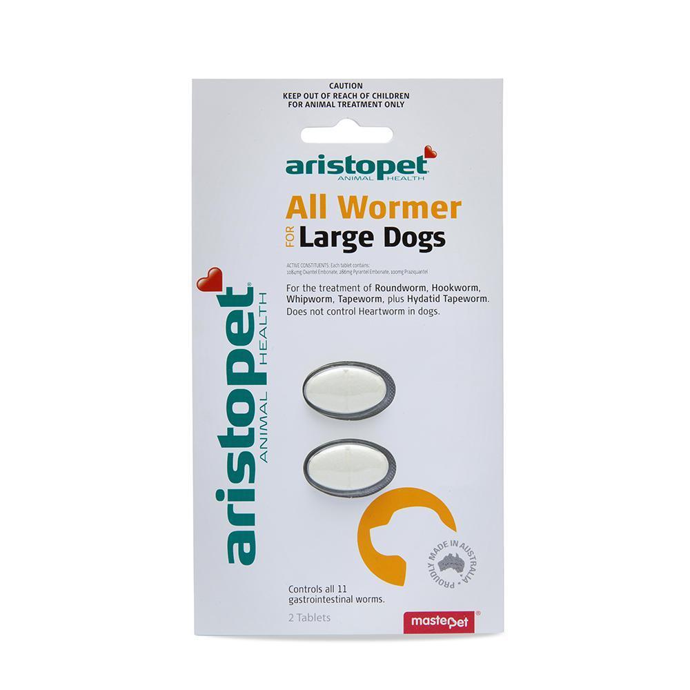 Aristopet All Wormer Tablets for Large Dogs 2 Pack-Habitat Pet Supplies