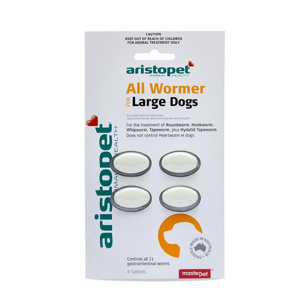 Aristopet All Wormer Tablets for Large Dogs 4 Pack-Habitat Pet Supplies