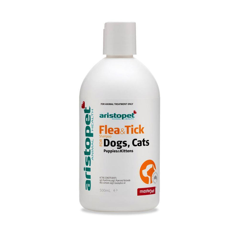 Aristopet Flea and Tick Shampoo for Dogs and Cats 500ml-Habitat Pet Supplies