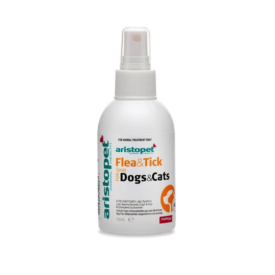 Aristopet Flea and Tick Spray for Dogs and Cats 125ml