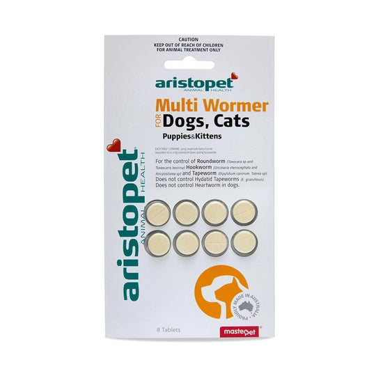 Aristopet Multi Wormer Tablets for Dogs and Cats 8 Pack