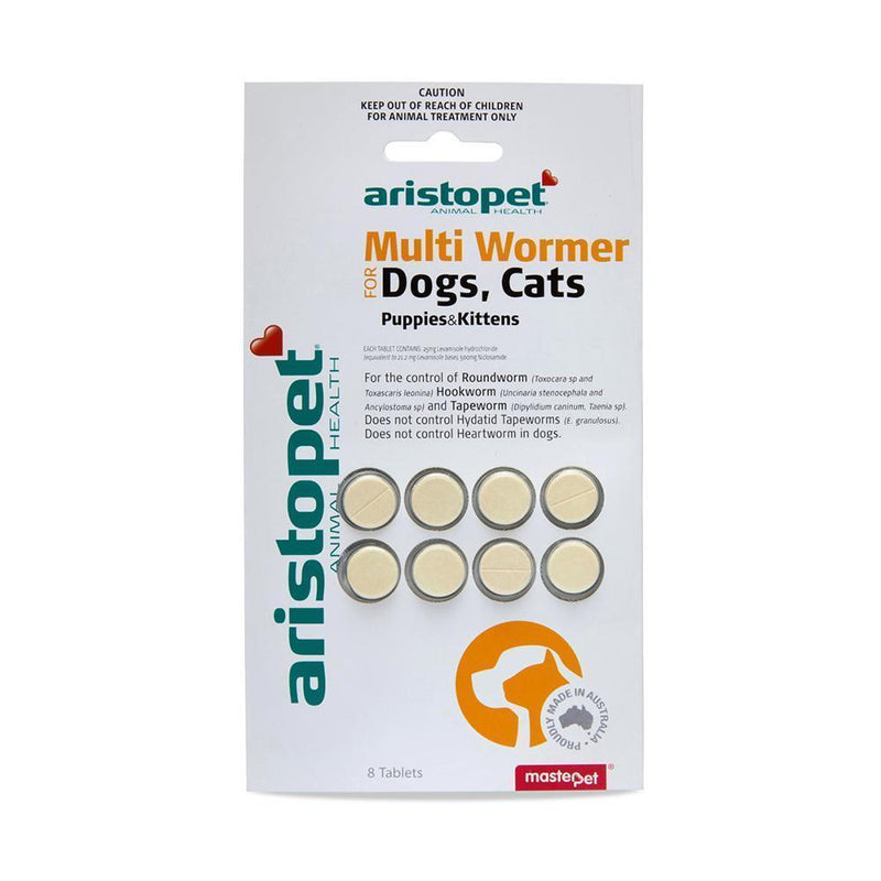 Aristopet Multi Wormer Tablets for Dogs and Cats 8 Pack-Habitat Pet Supplies
