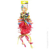 Avi One Bird Toy Raffia Pom Pom with Wooden Beads and Sisal Ropes*-Habitat Pet Supplies
