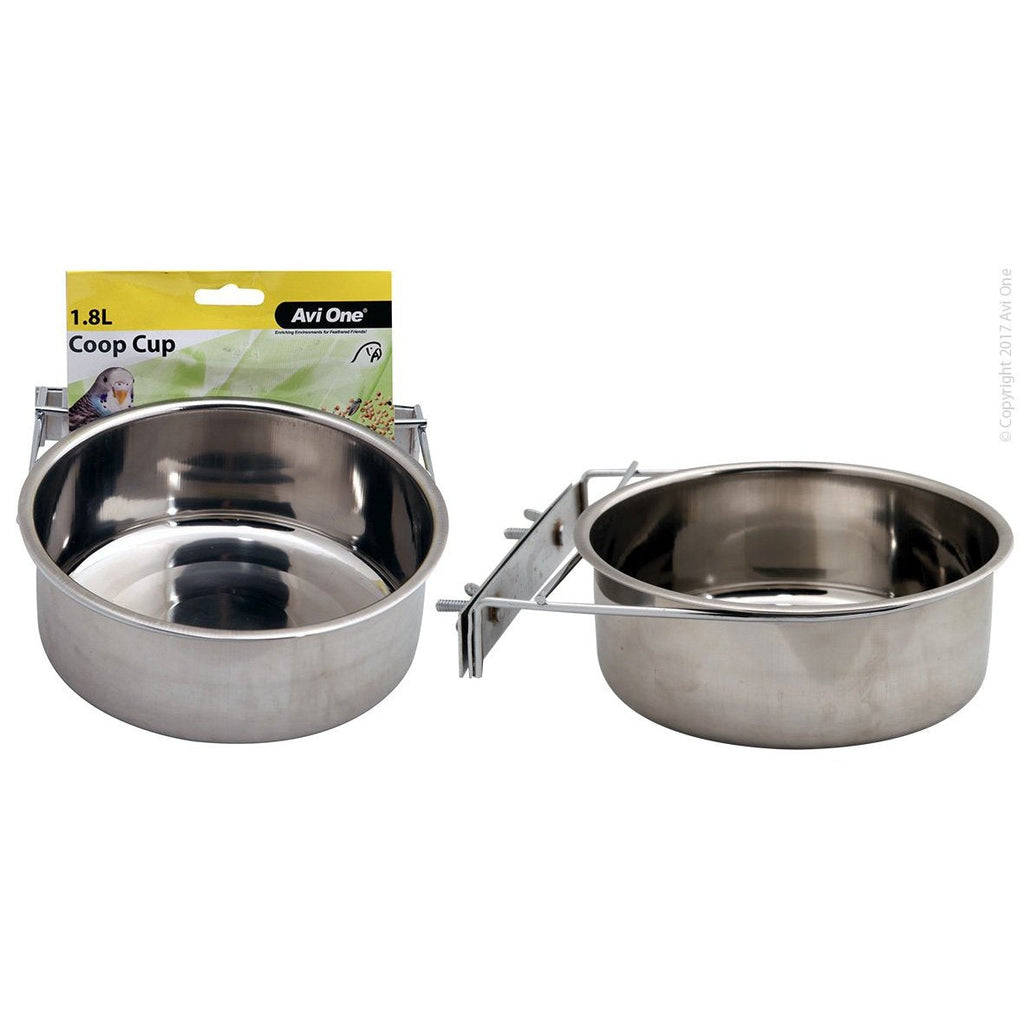Avi One Coop Cup Bird Seed and Water Bowl 1.34L-Habitat Pet Supplies