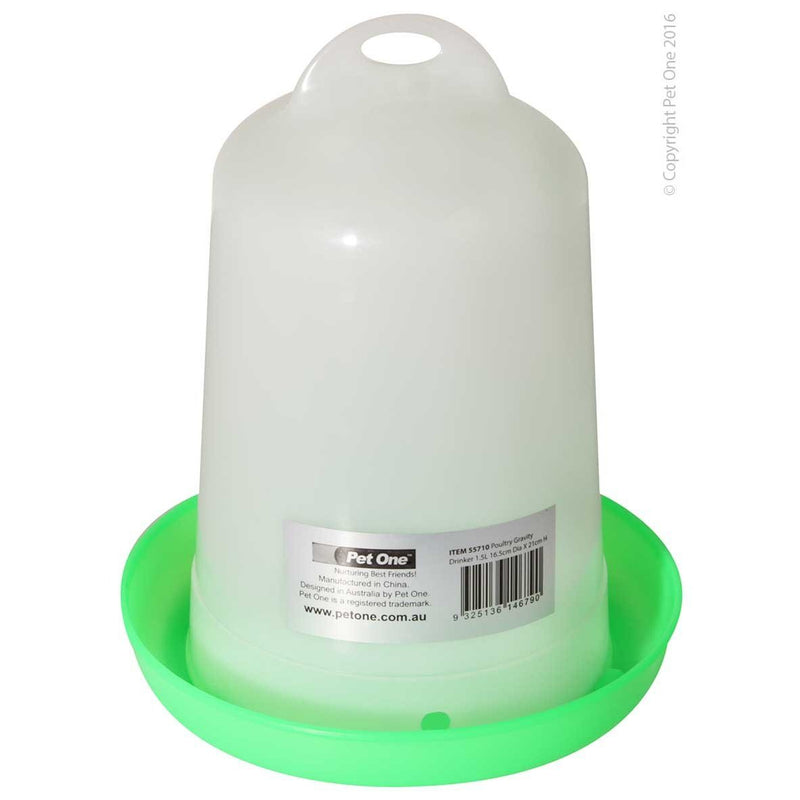 Avi One Poultry Gravity Drinker 1.5L-Habitat Pet Supplies