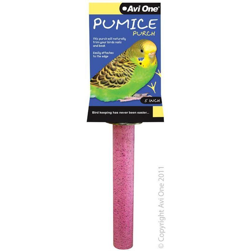 Avi One Pumice Bird Perch Pink Extra Small-Habitat Pet Supplies