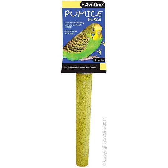Avi One Pumice Bird Perch Yellow Small