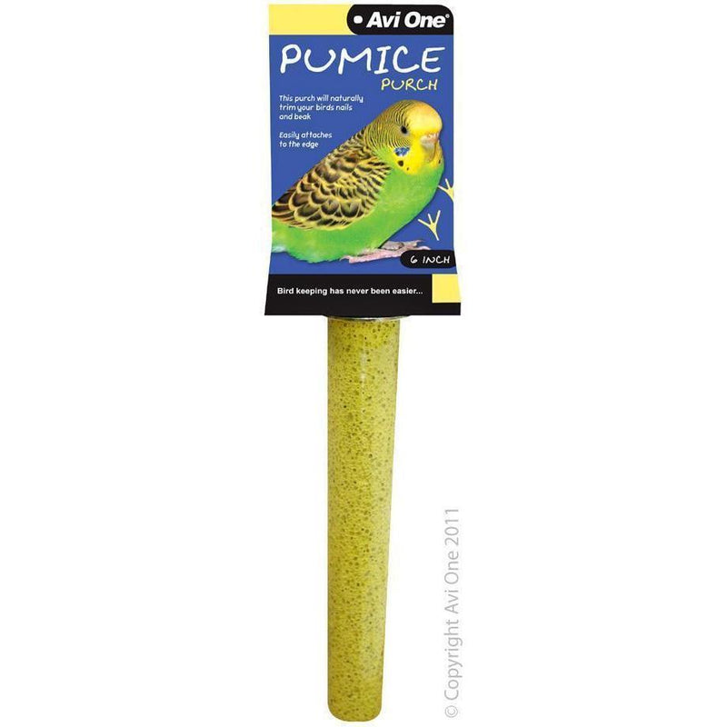 Avi One Pumice Bird Perch Yellow Small-Habitat Pet Supplies