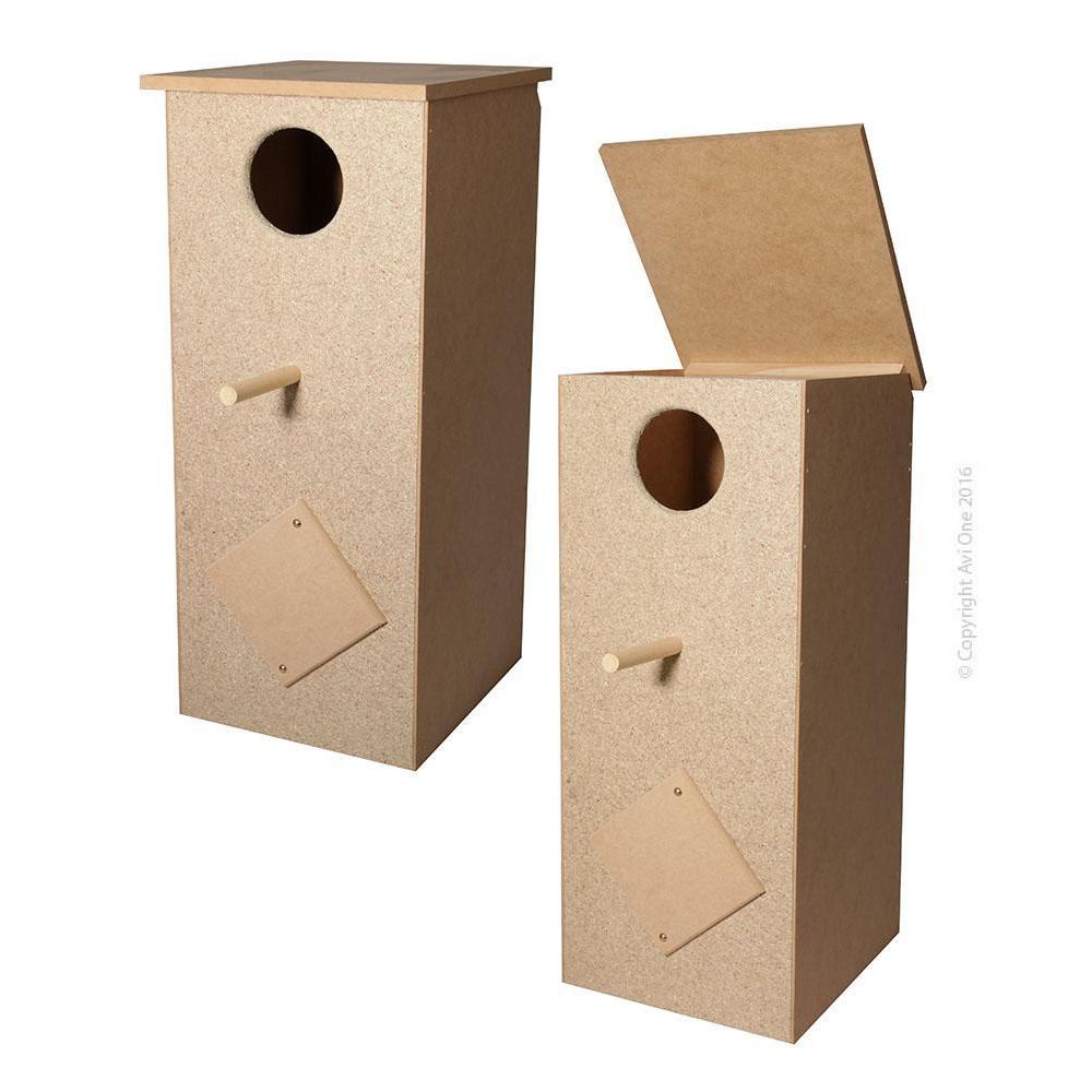 Avi One Wooden Tall Nesting Box for Small Parrots***-Habitat Pet Supplies