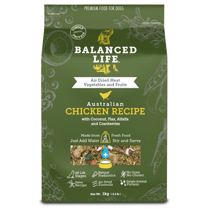 Balanced Life Dog Chicken Recipe Dry Food 1kg-Habitat Pet Supplies