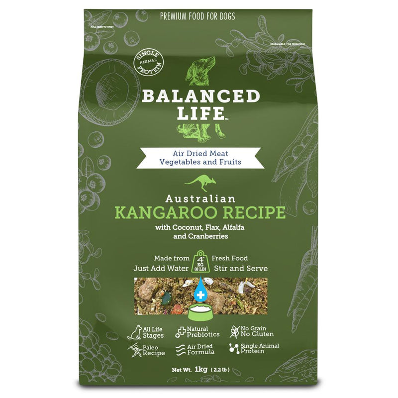 Balanced Life Dog Kangaroo Recipe Dry Food 1kg-Habitat Pet Supplies