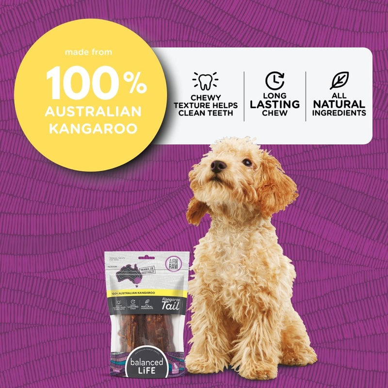 Balanced Life Grain Free Air Dried Kangaroo Tail Dog Treat 2 Pack*