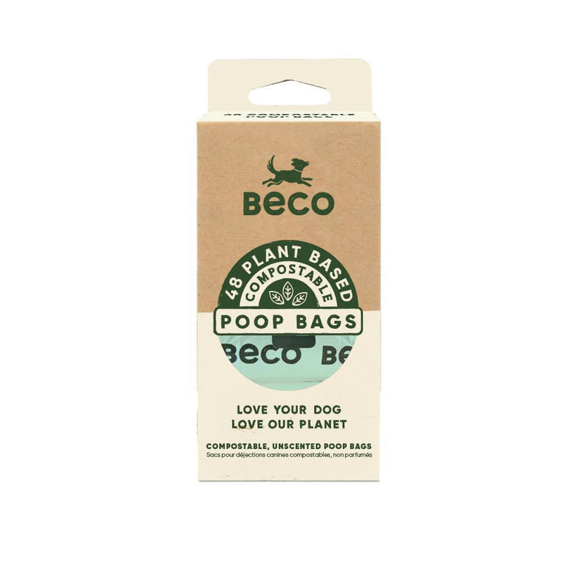 Beco Eco-Friendly Compostable Dog Poop Bags 48pk (+_+)-Habitat Pet Supplies