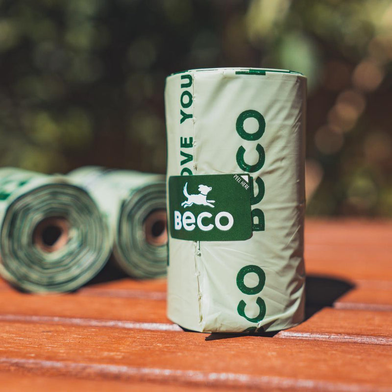 Beco Eco-Friendly Compostable Dog Poop Bags with Handles 96pk (+_+)