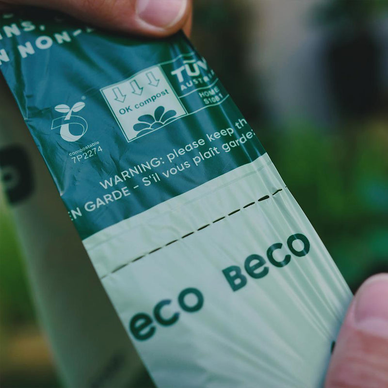 Beco Eco-Friendly Compostable Dog Poop Bags with Handles 96pk (+_+)
