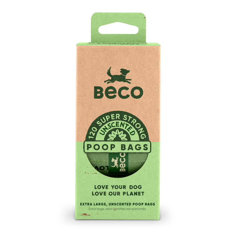 Beco Super Strong Unscented Dog Poop Bags 120pk-Habitat Pet Supplies