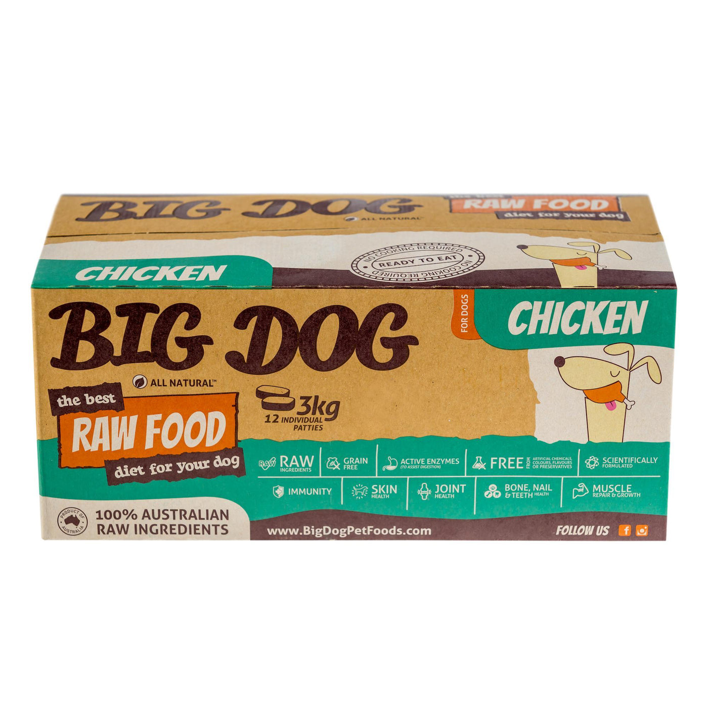 Big Dog BARF Chicken Raw Dog Food 3kg Habitat Pet Supplies