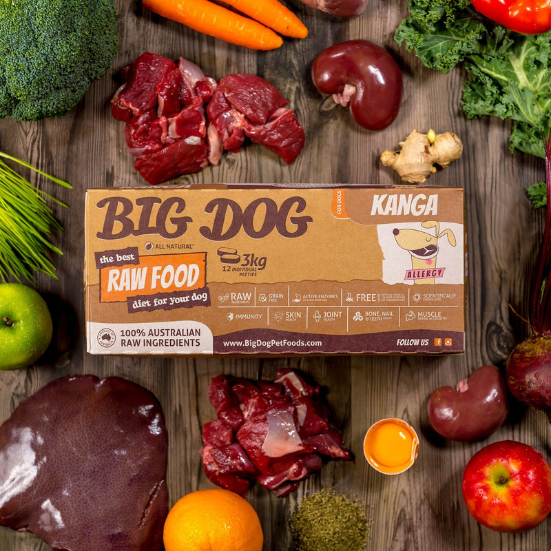 Big Dog BARF Kangaroo Raw Dog Food 3kg Habitat Pet Supplies