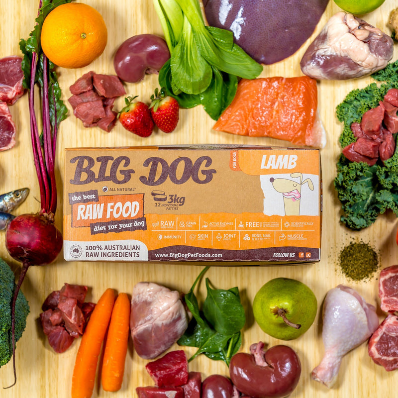 Big Dog BARF Lamb Raw Dog Food 3kg Habitat Pet Supplies