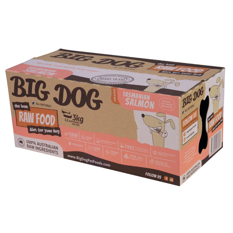 Big Dog BARF Tasmanian Salmon Raw Dog Food 3kg Habitat Pet Supplies