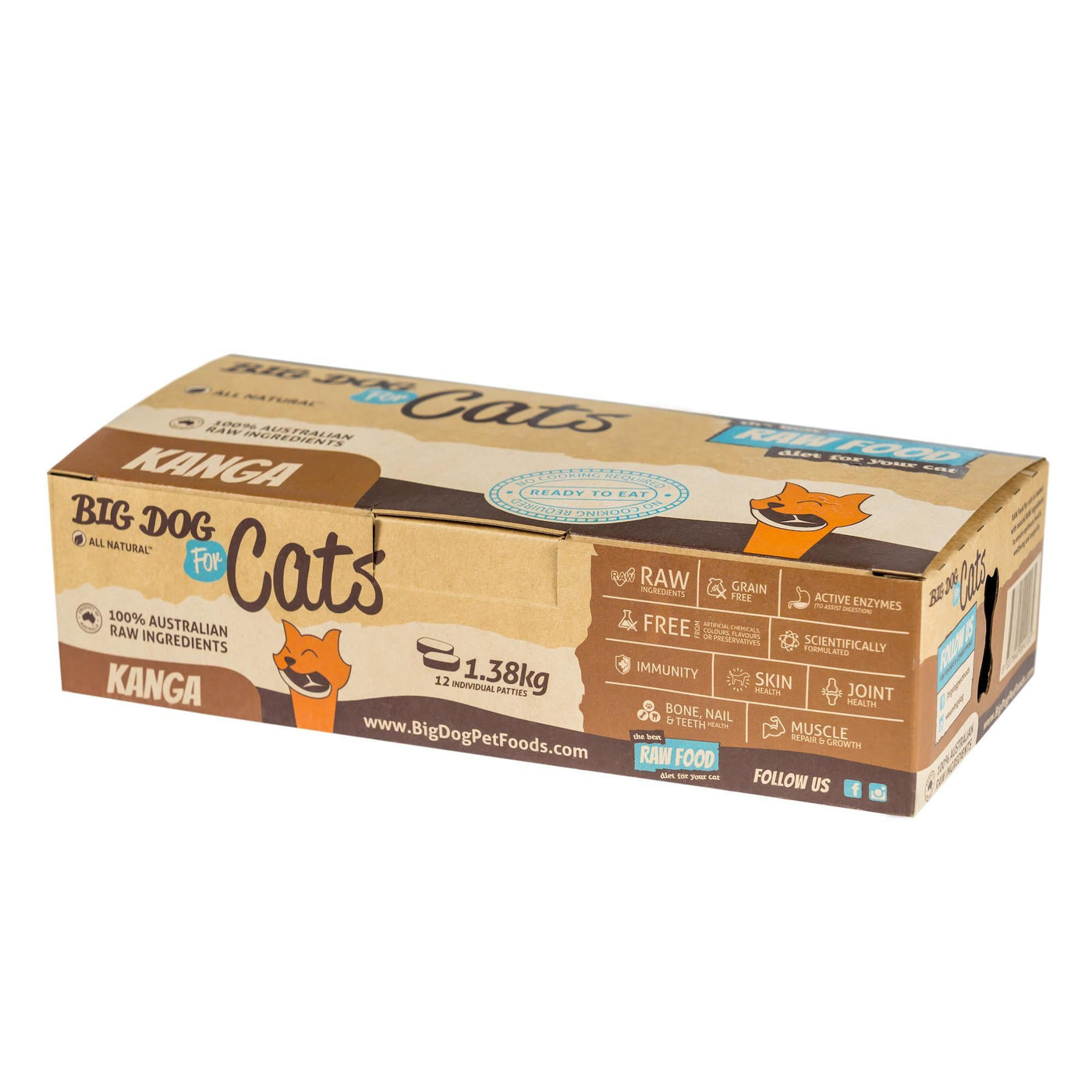 Big Dog for Cats BARF Kangaroo Raw Cat Food 1.38kg Habitat Pet Supplies