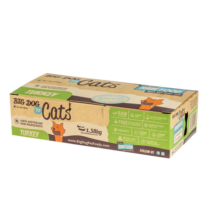 Big Dog for Cats BARF Turkey Raw Cat Food 1.38kg Habitat Pet Supplies