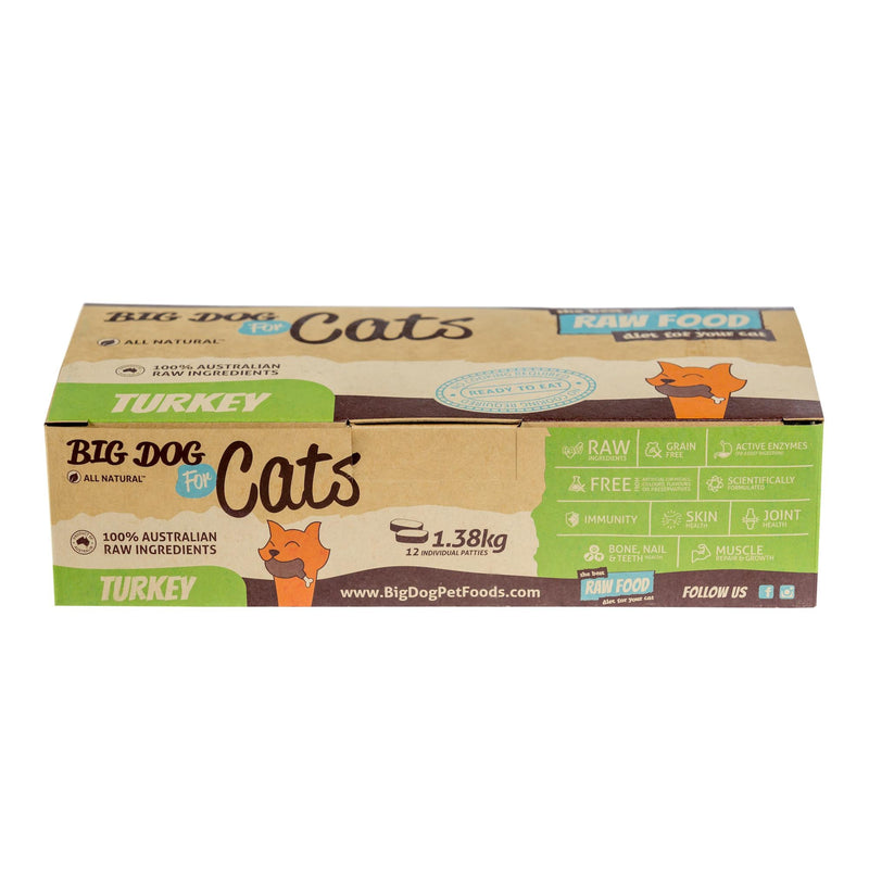 Big Dog for Cats BARF Turkey Raw Cat Food 1.38kg Habitat Pet Supplies
