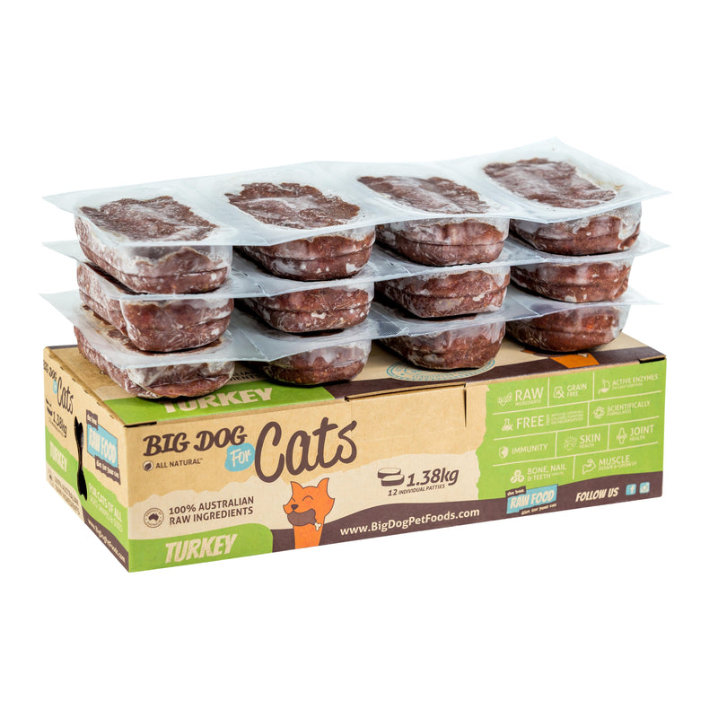 Big Dog for Cats BARF Turkey Raw Cat Food 1.38kg Habitat Pet Supplies